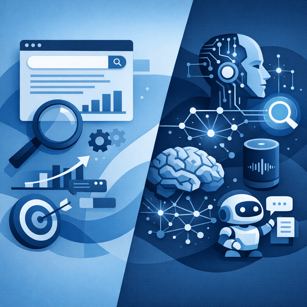 AEO vs SEO: What Changes When AI Search Arrives — illustration 1